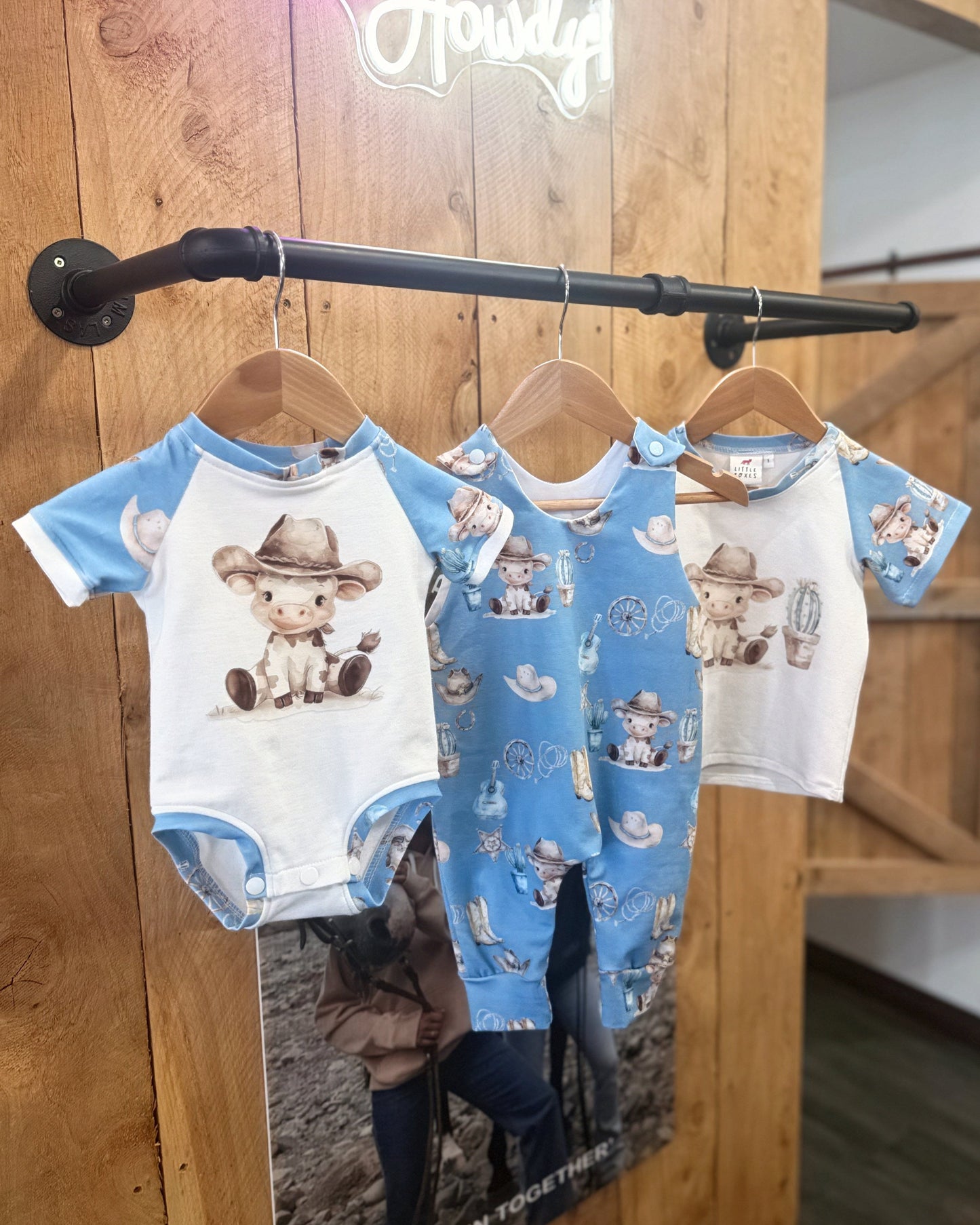 Little Foxes: Cow Romper - Full