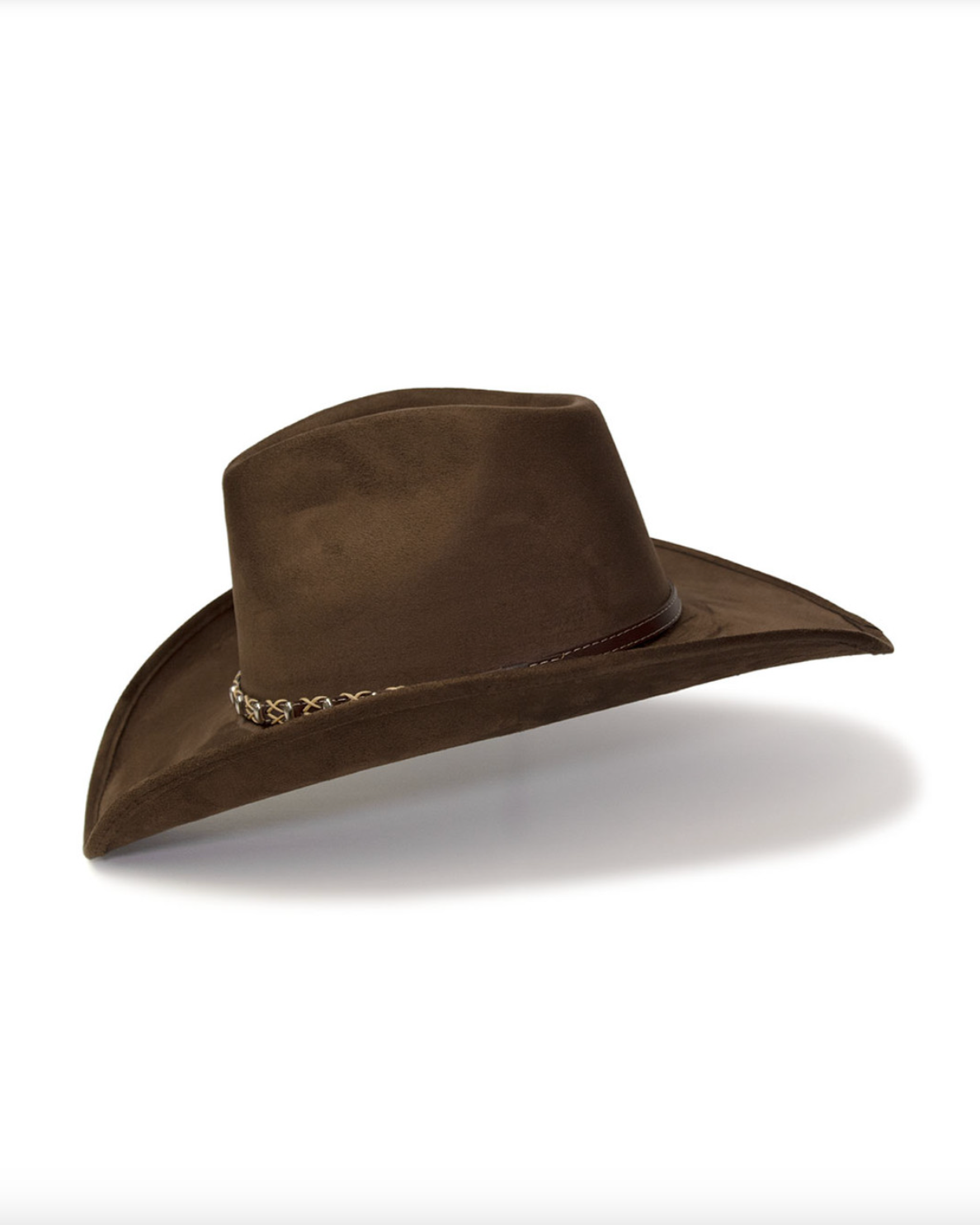Suede Finish Western Pinch Front Hat