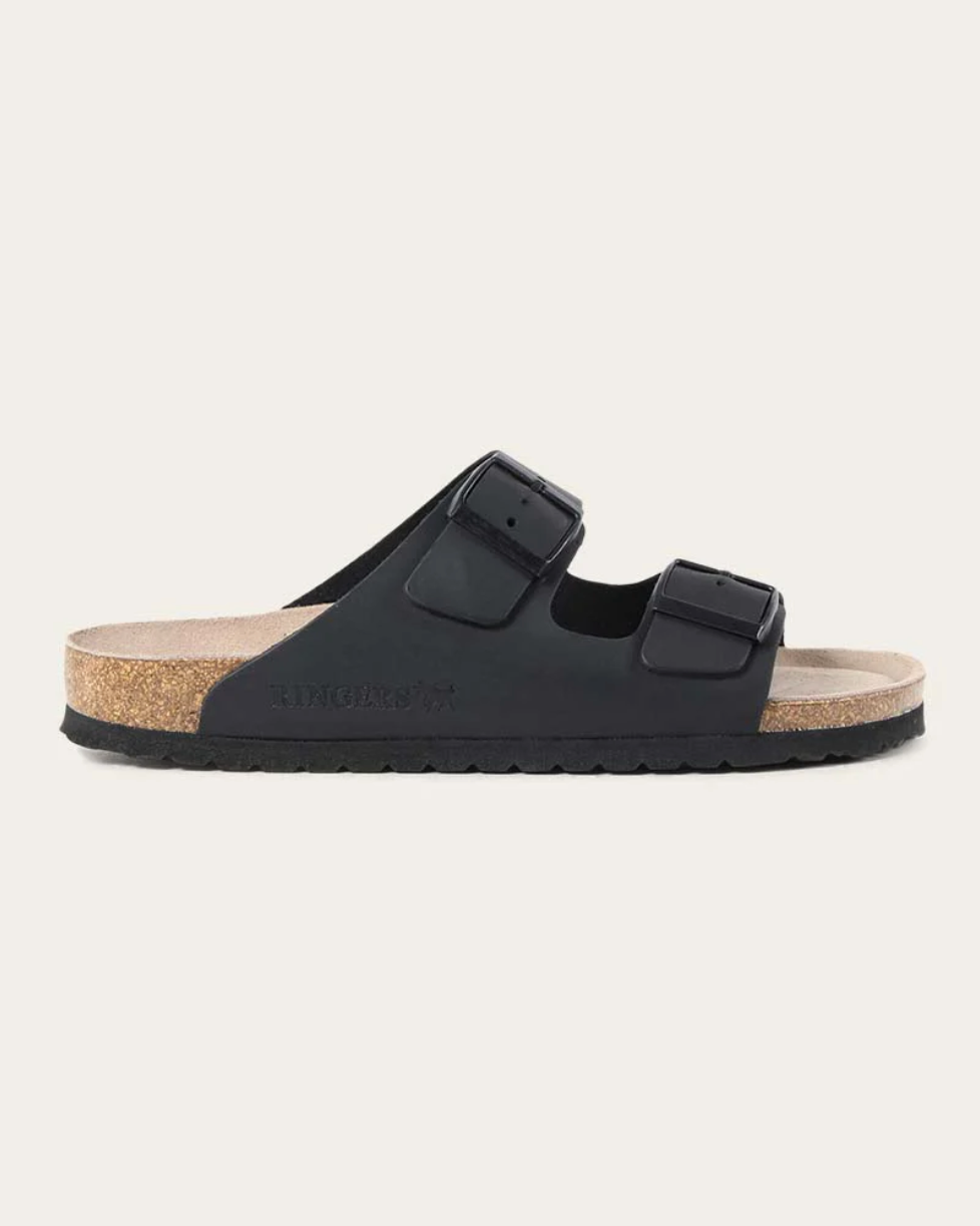 Ringers Western: Unisex Ashford Sandal - BLACK