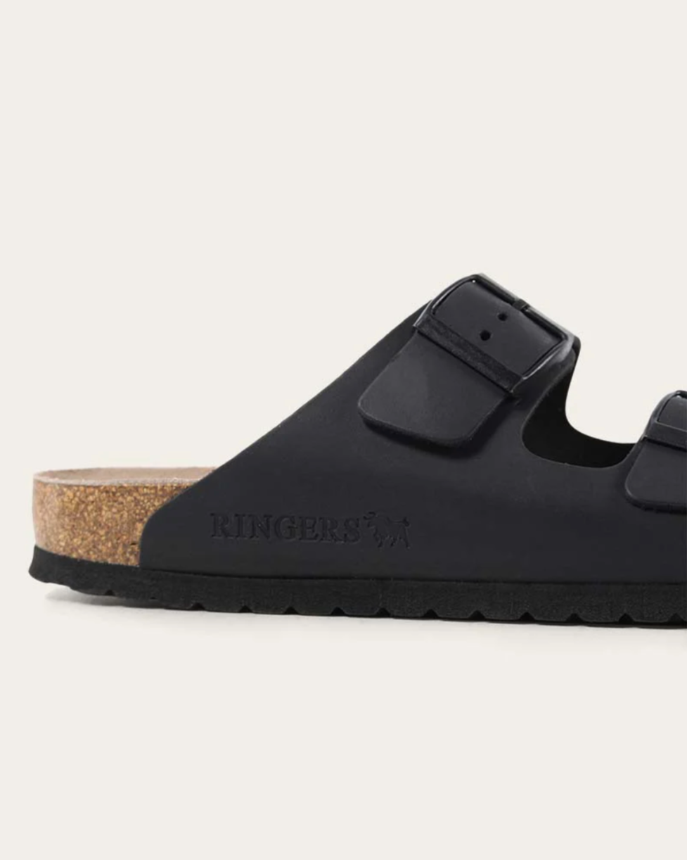 Ringers Western: Unisex Ashford Sandal - BLACK