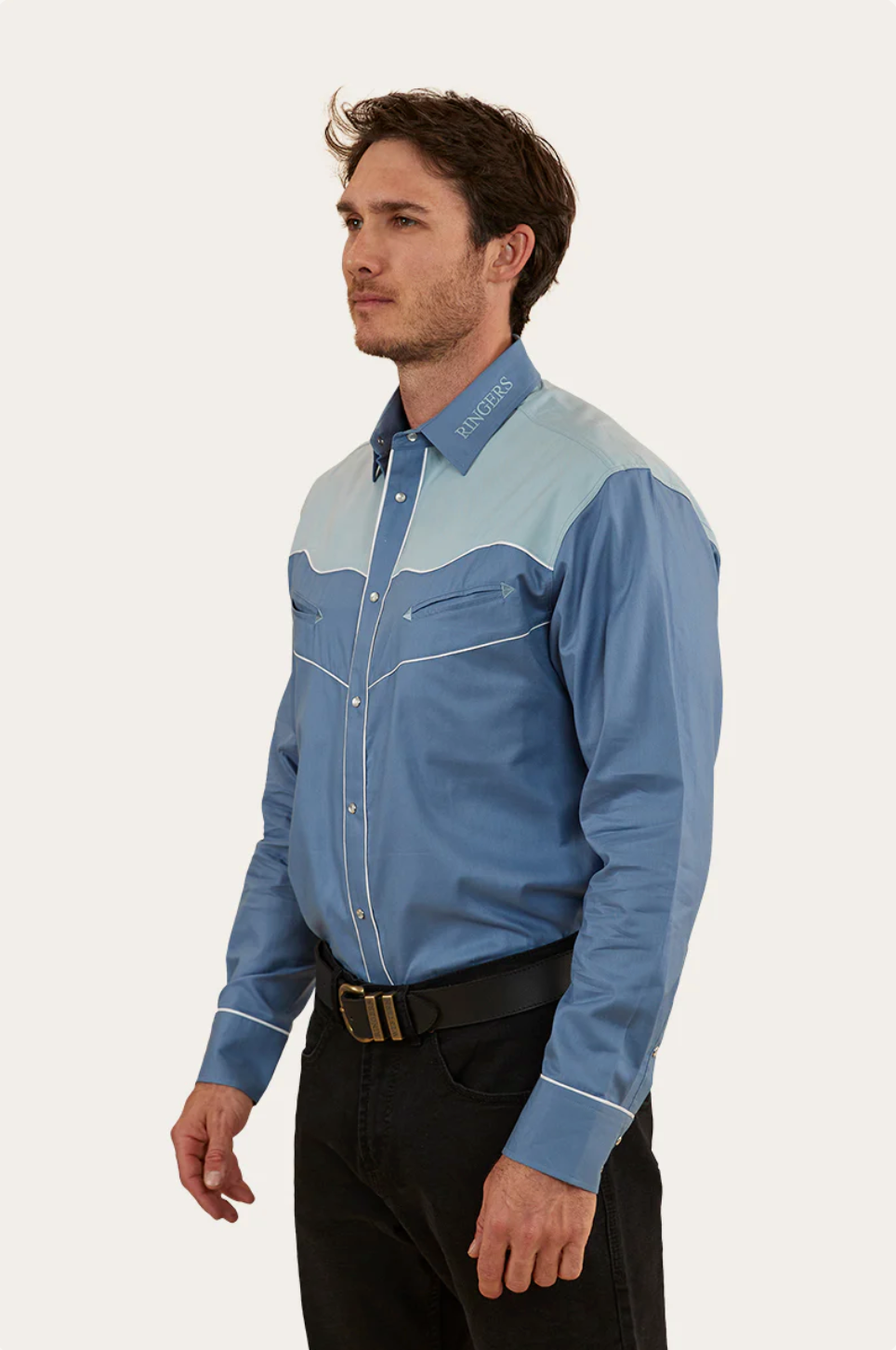 Ringers Western: McGraw Western Shirt - Blue