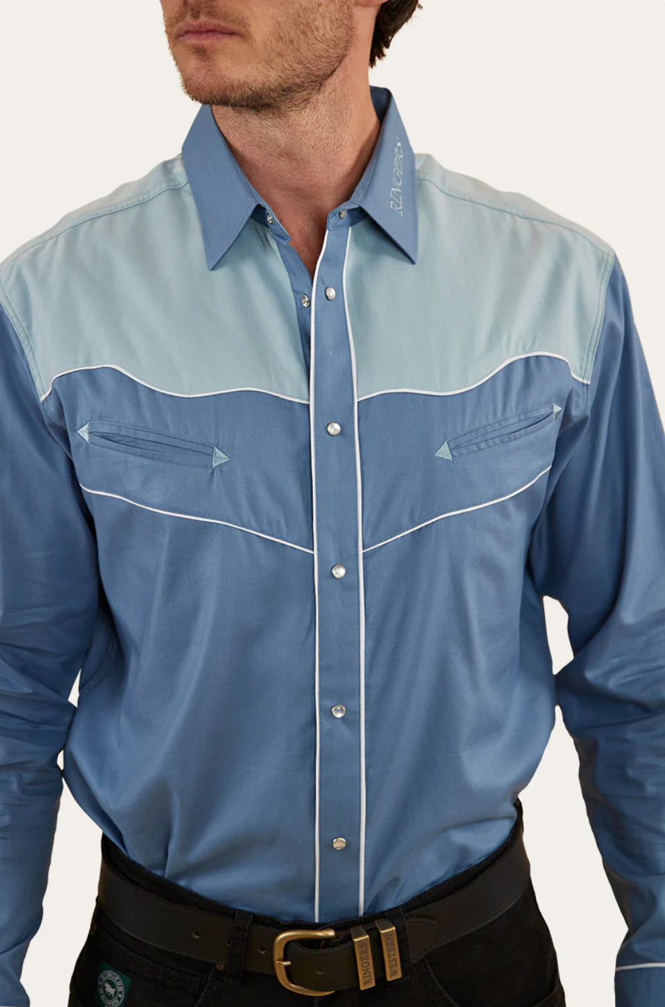 Ringers Western: McGraw Western Shirt - Blue