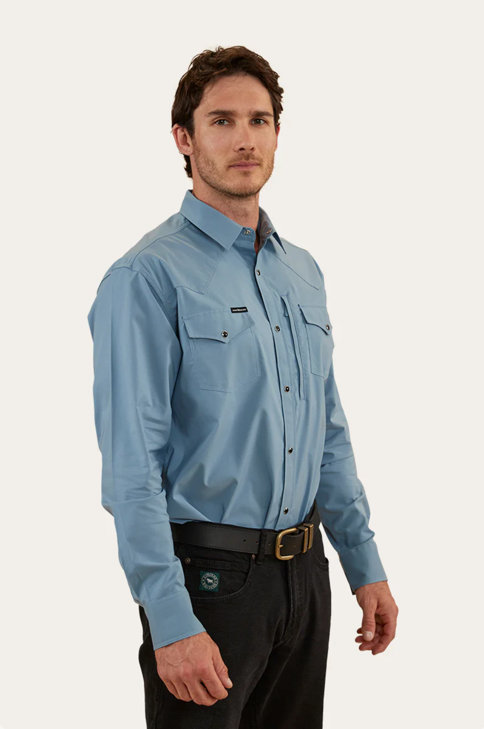 Ringers Western: Mens Dillinger Western Shirt - Blue