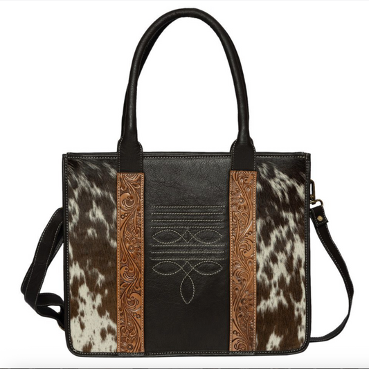Norman Leather Cowhide Tote Bag