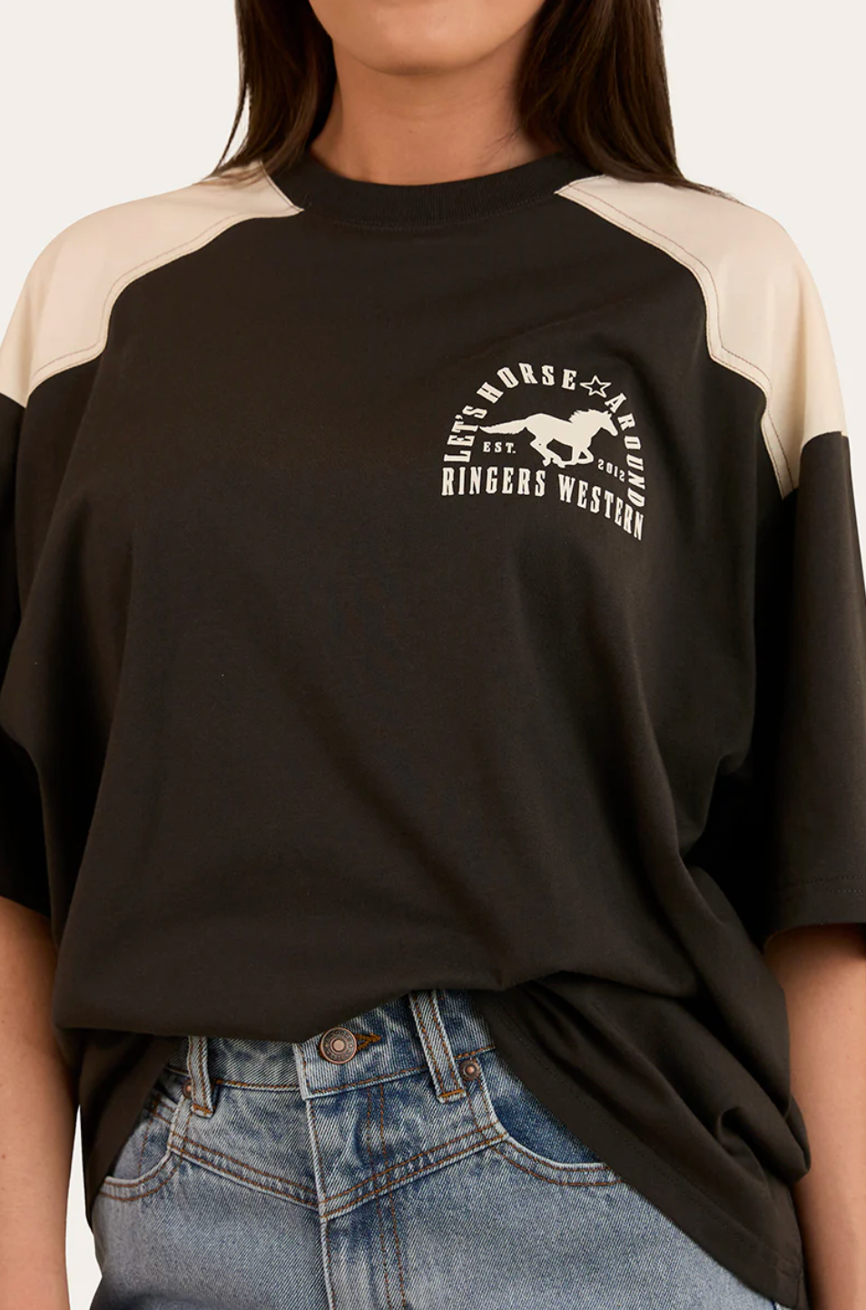 Ringers Western: Woamans Let's Horse Around oversized Tee