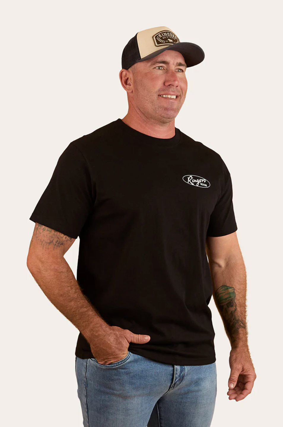 Ringers Western: Mens "Mud Sweat Beers" cotton Tee - Texas Western New Zealand
