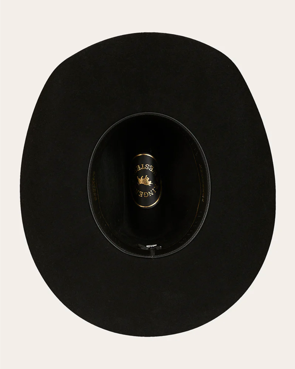 Ringers Western Black Merino Wool Felt Cowboy Hat