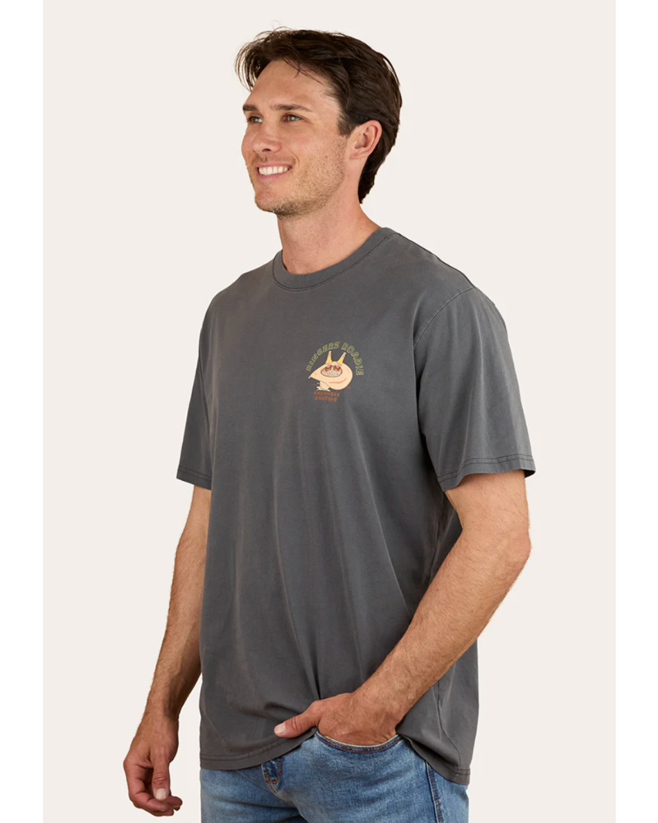 Ringers Western "Roadie" Men's 100% cotton Loose Fit T-Shirt - Washed Black - Texas Western New Zealand