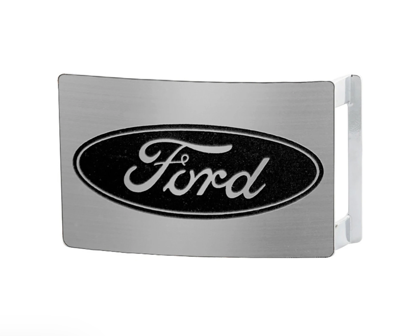 Western Express: Brushed Silver Ford Logo Belt Buckle - Texas Western New Zealand