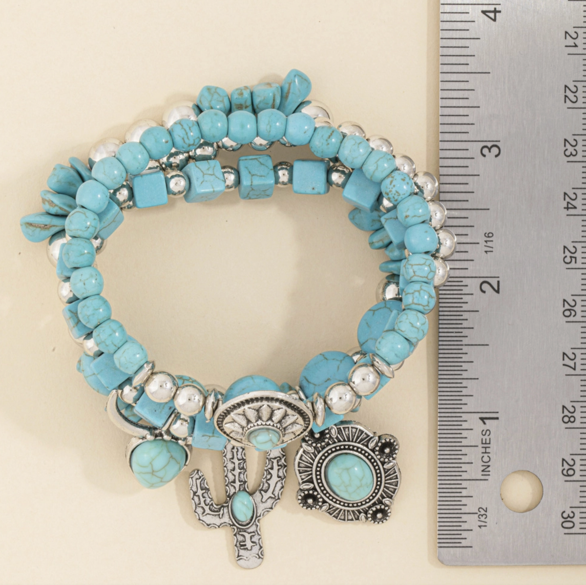 Anarchy Street: Turquoise Concho & Cactus Bracelet Set
