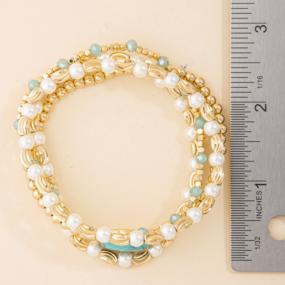 Anarchy Street: Oval Stone/Pearl Beaded Bracelet Set