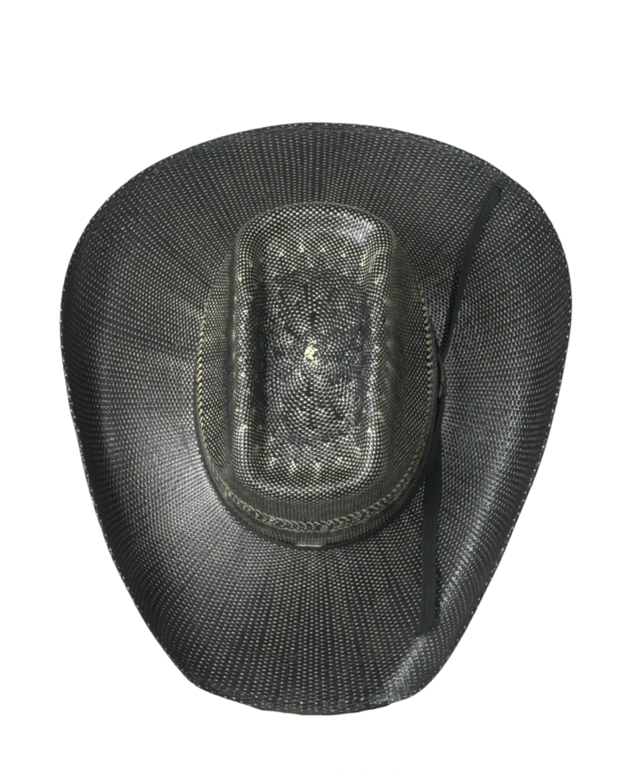 Outback King: Bangora Straw Cattleman Cowboy Hat in the colour black/white with a Black Hat Band - Texas Western New Zealand