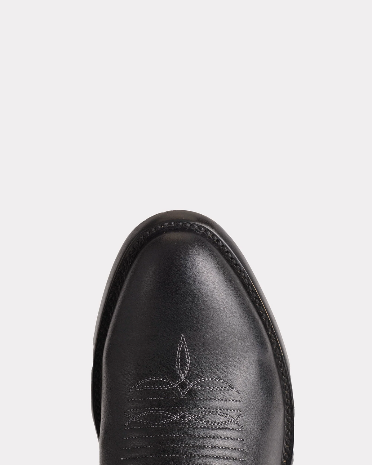 Lucchese: Mens "Baker" Black Leather Cowboy Boots with a detailed western stitch pattern - Texas Western New Zealand