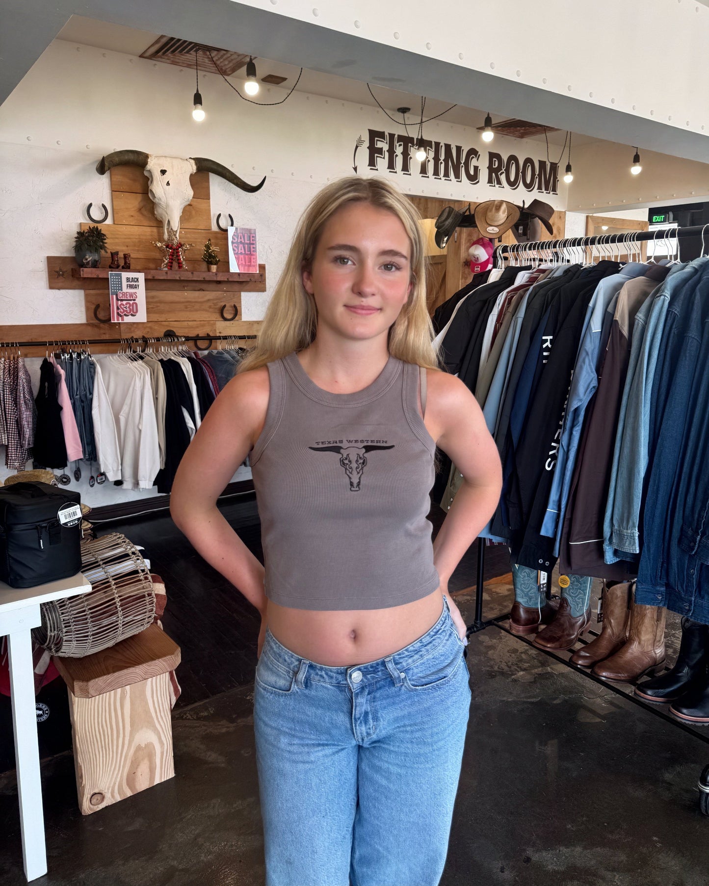 TWA: Woman's Faded Ribbed Tank