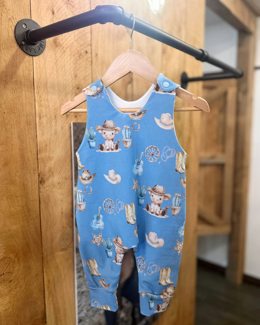 Little Foxes: Cow Romper - Full