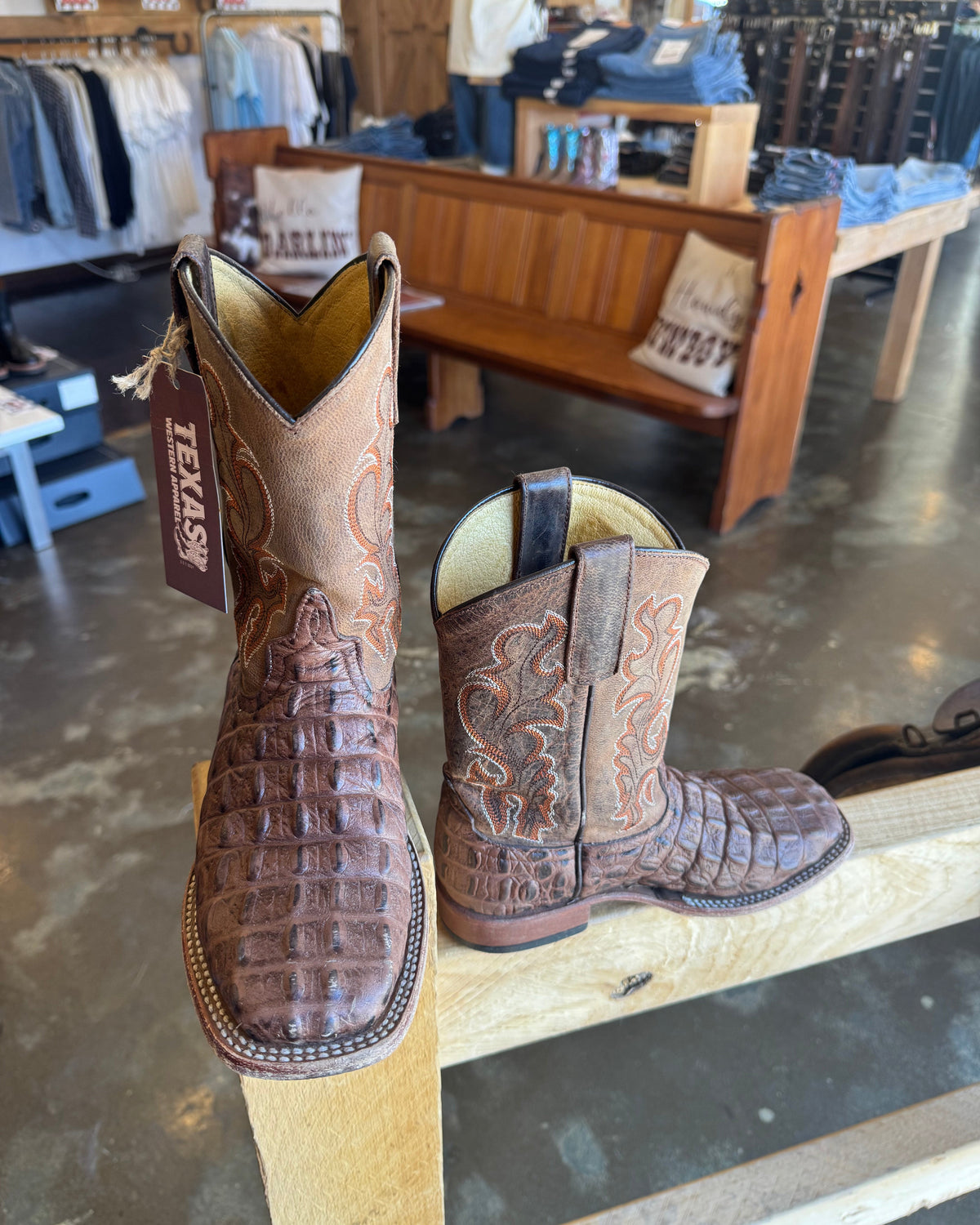 PRE LOVED - Kids Horse Power "Croc" Cowboy Boots