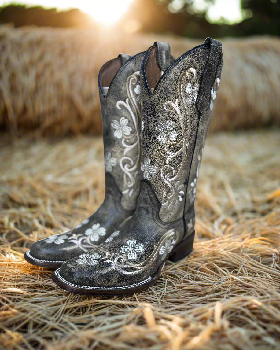 Circle G: Ladies Multi-Floral Boots