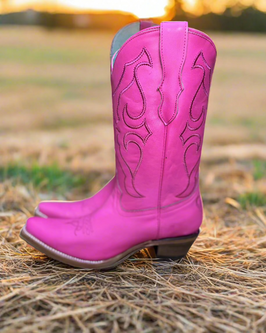 Corral Ladies, Fuchsia Embroidery Boots