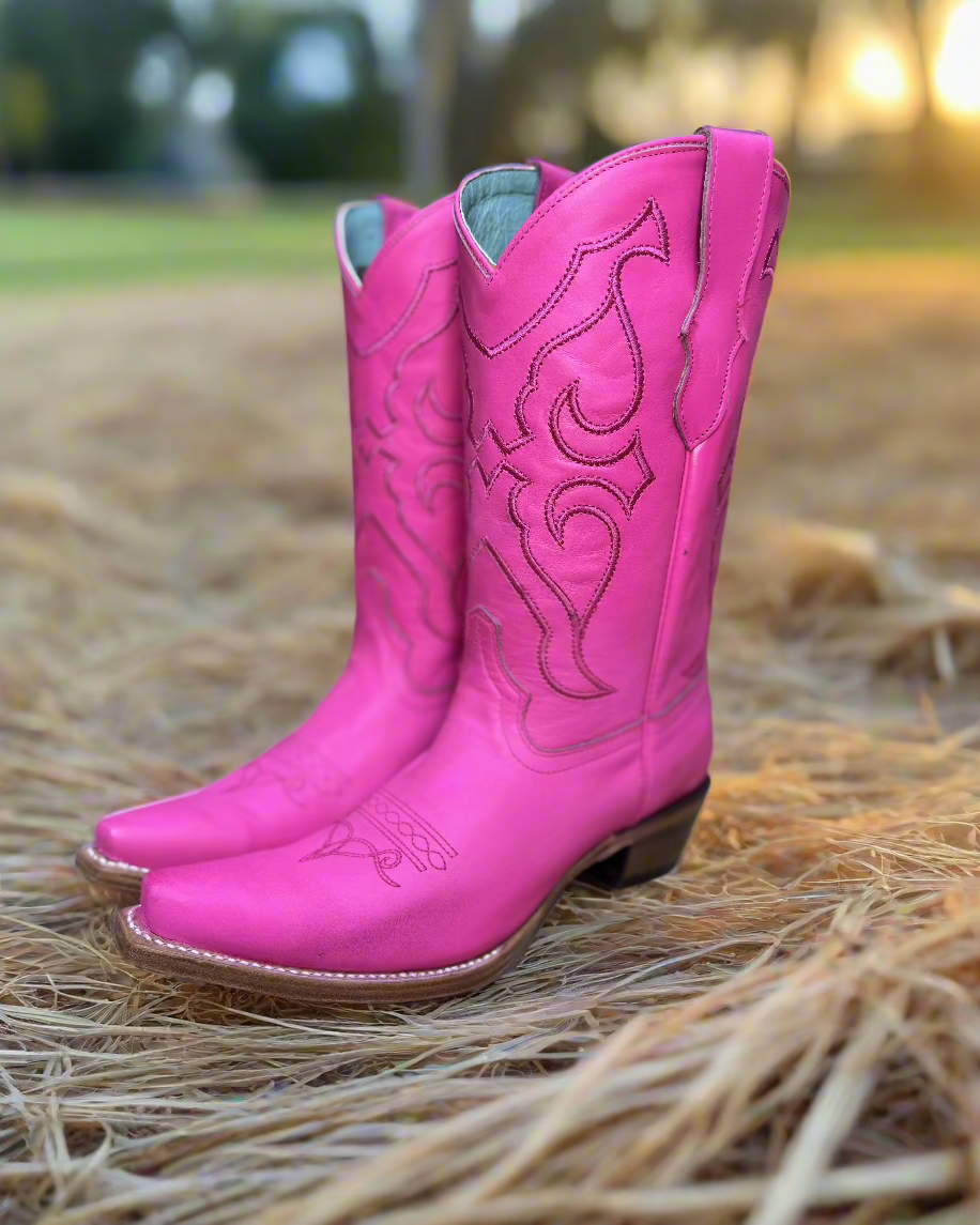 Corral Ladies, Fuchsia Embroidery Boots