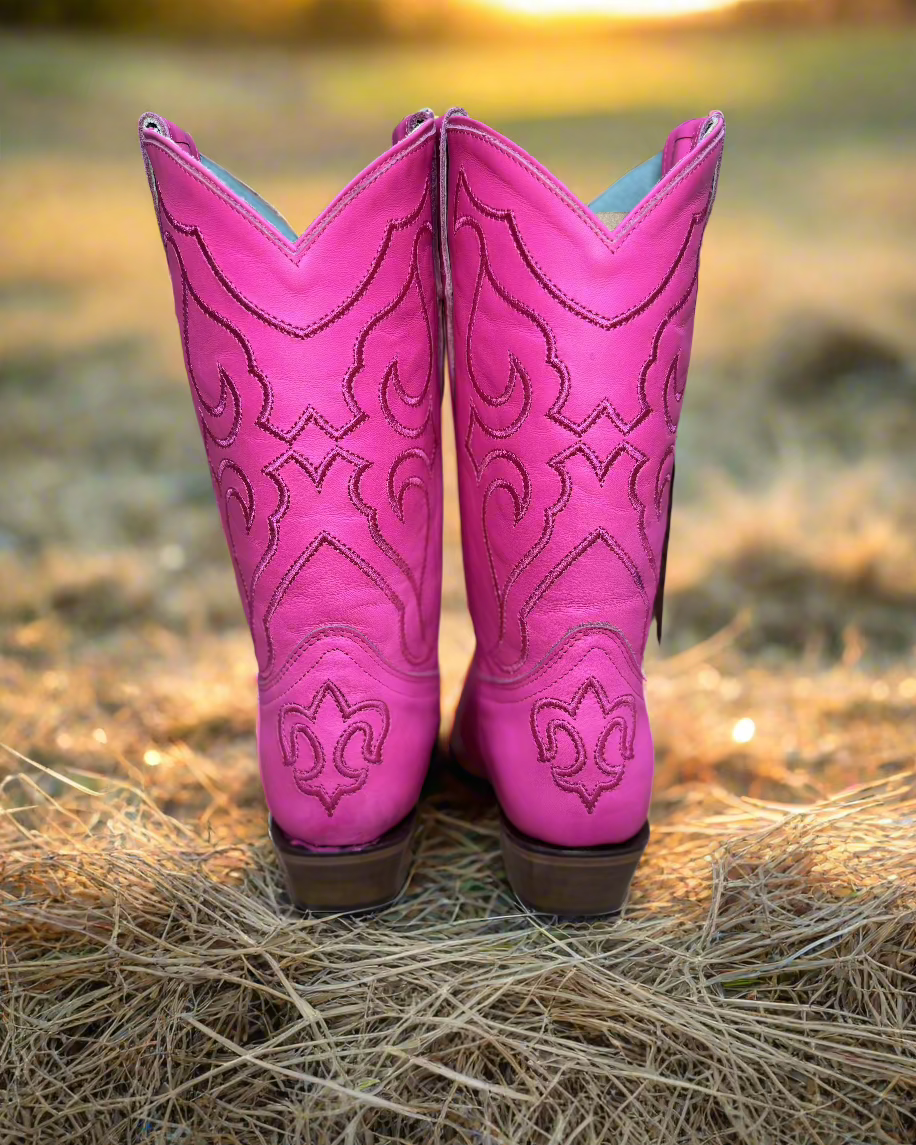 Corral Ladies, Fuchsia Embroidery Boots