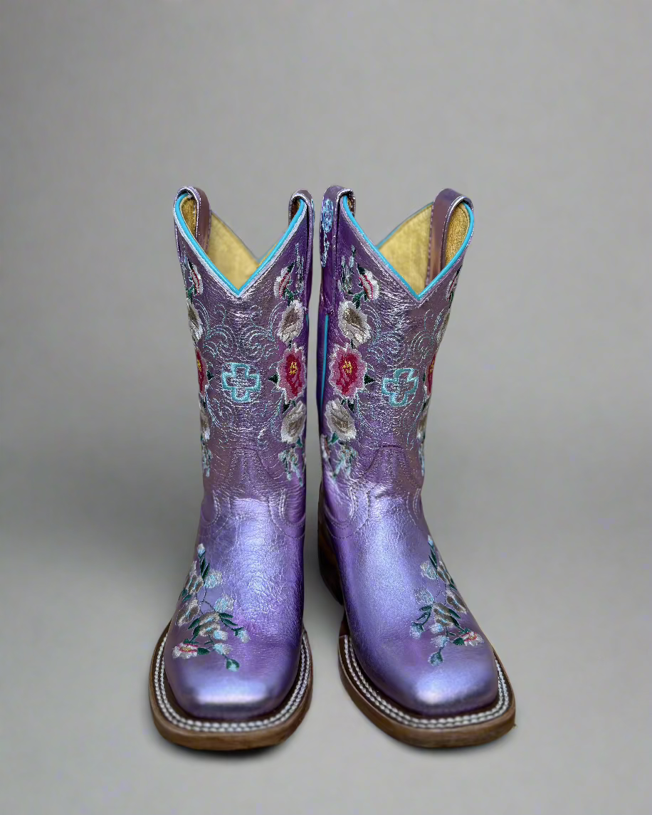 Macie Bean: Pink Metallic Kids Boots