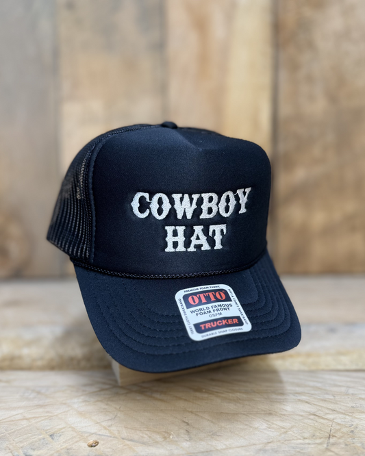 Madley Trucker Hat: CowboyHat - BLACK