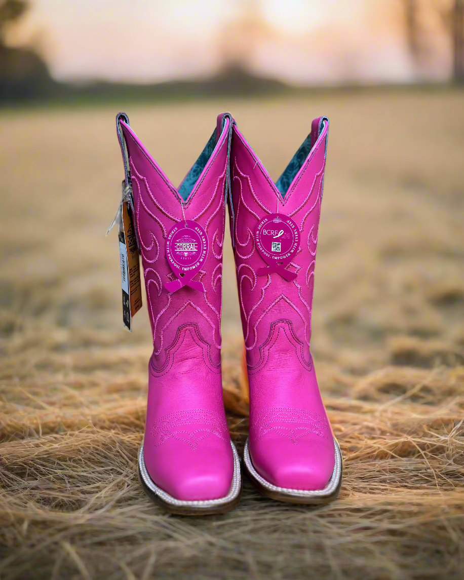 Corral Ladies, Fuchsia SQ Toe