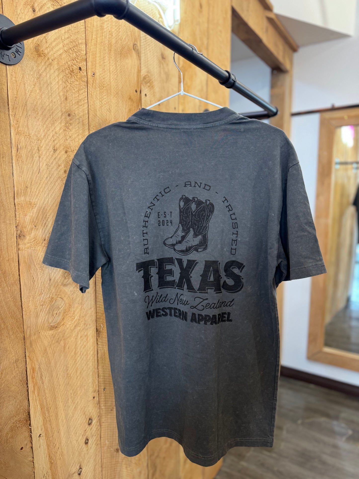 TWA: Mens Wash Heavy Tee - COAL STONE