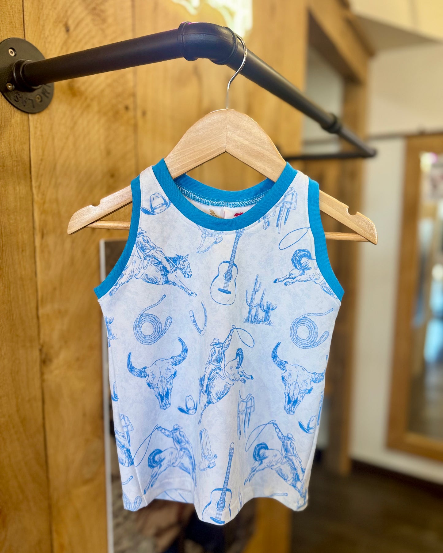 Little Foxes: Blue Western Tank