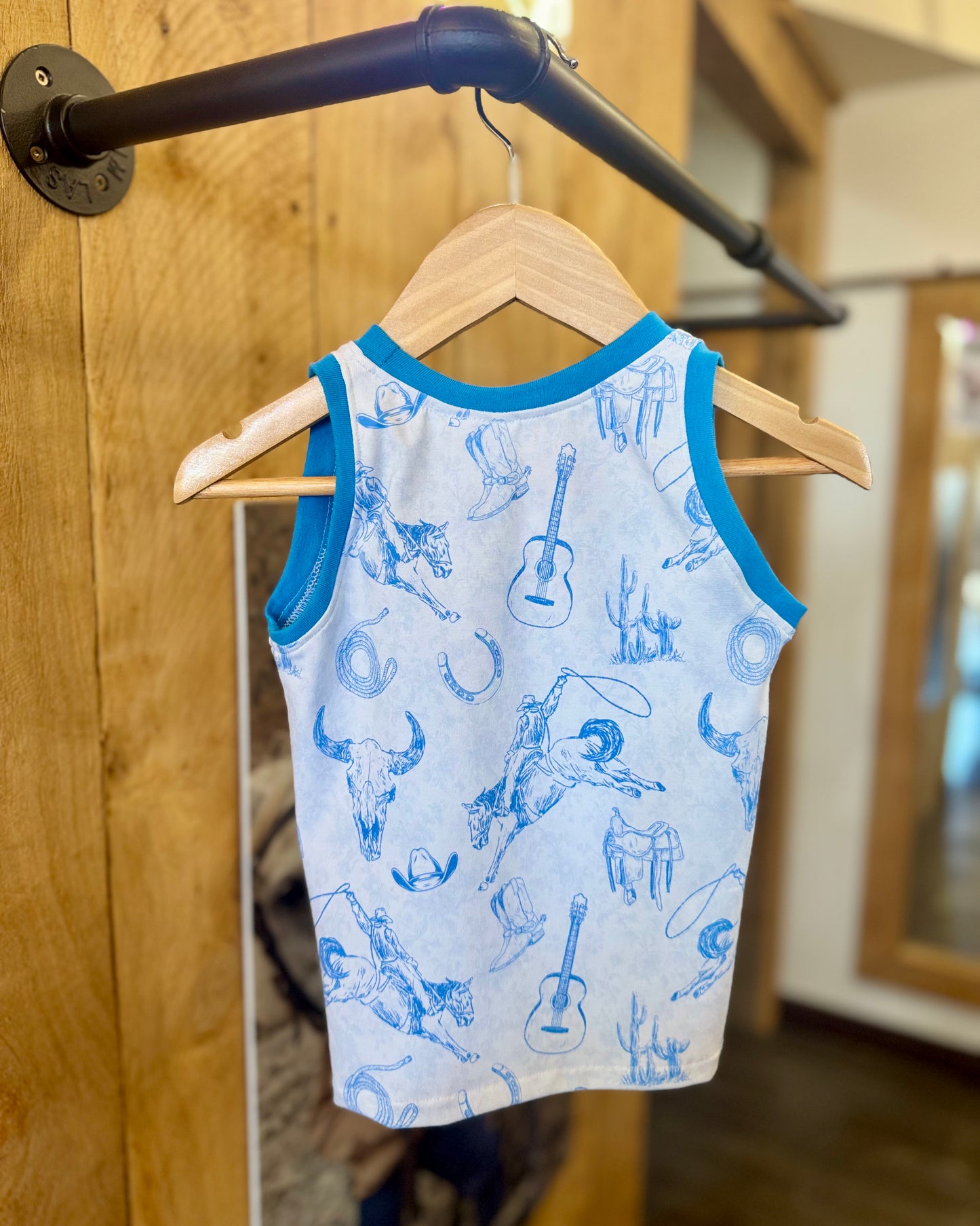 Little Foxes: Blue Western Tank