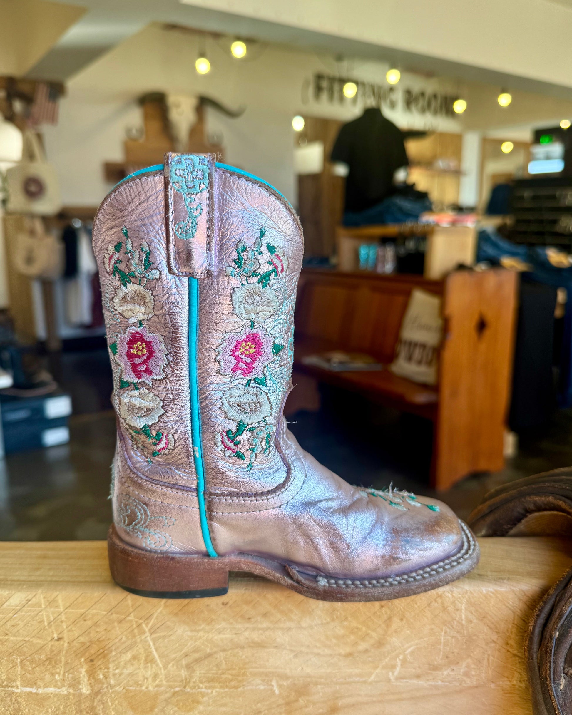 Kids Macie Bean Leather Cowboy Boots -Texas Western New Zealand
