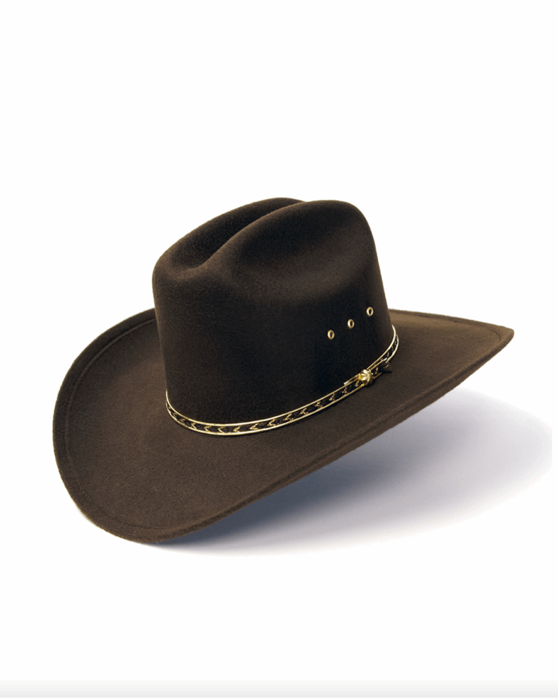 Brown Felt Finished Cattleman Hat