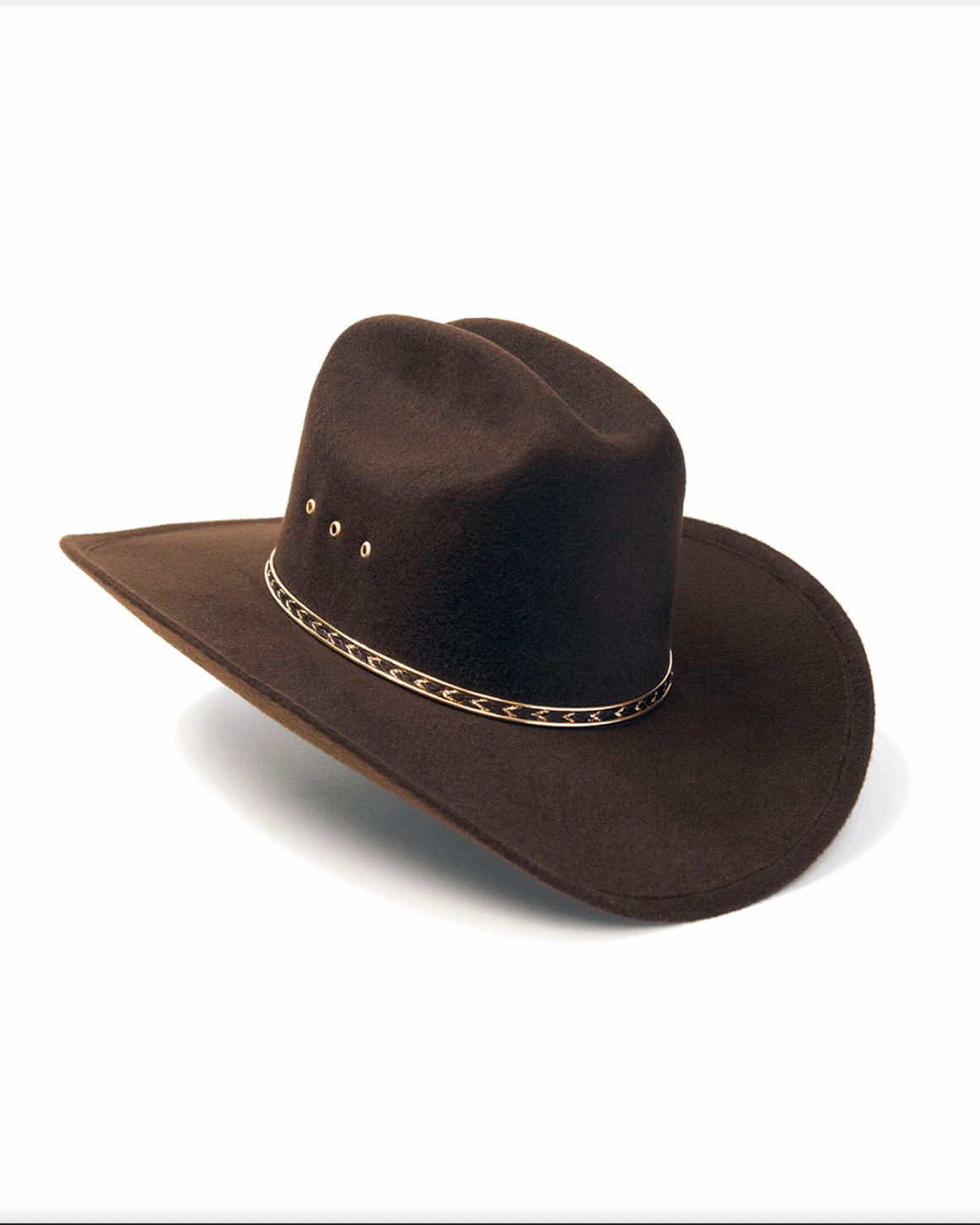 Brown Felt Finished Cattleman Hat