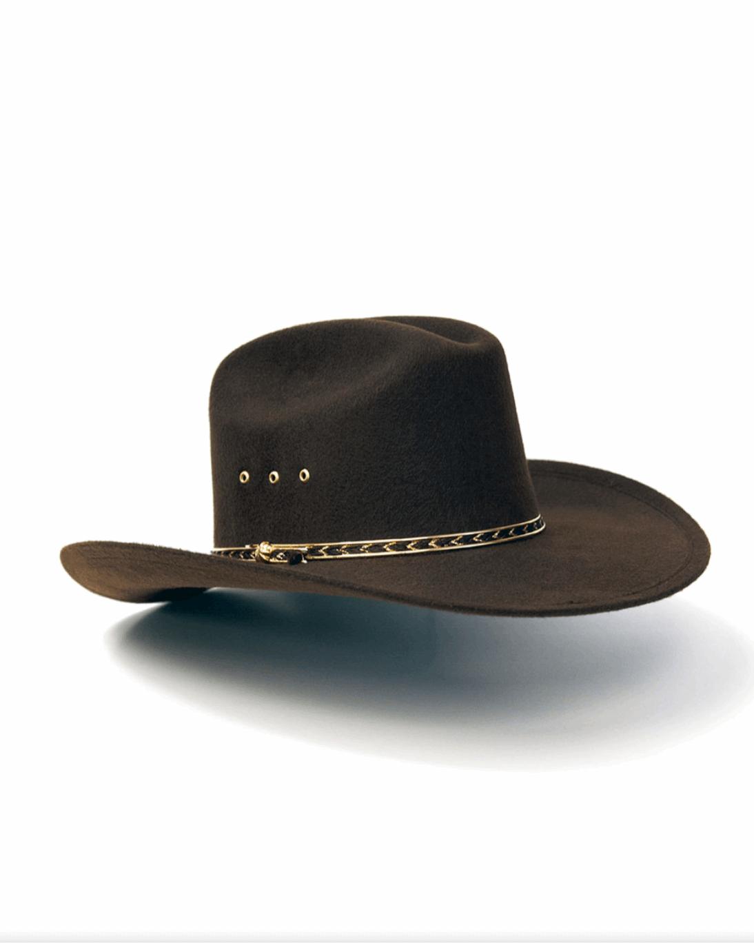 Brown Felt Finished Cattleman Hat