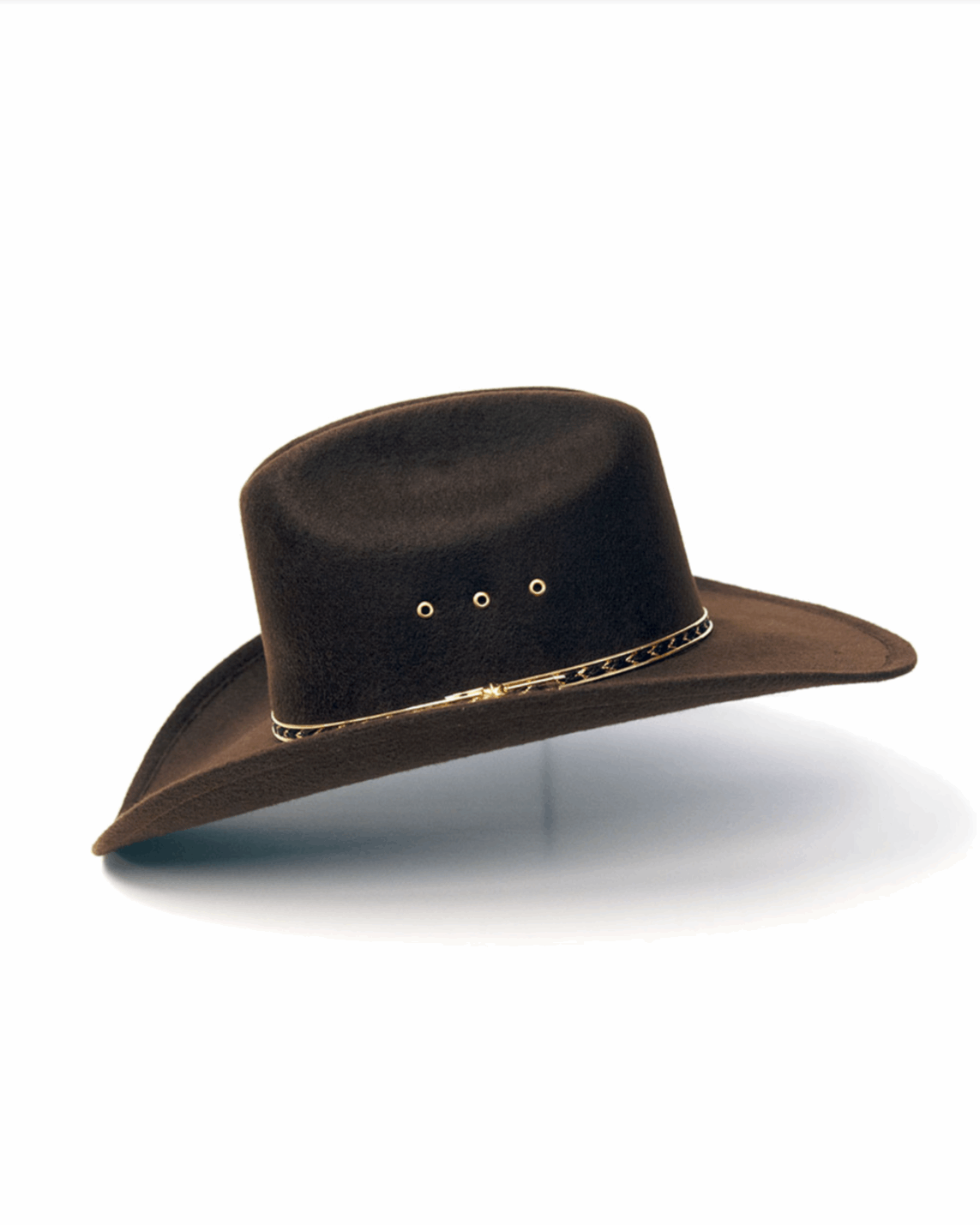 Brown Felt Finished Cattleman Hat