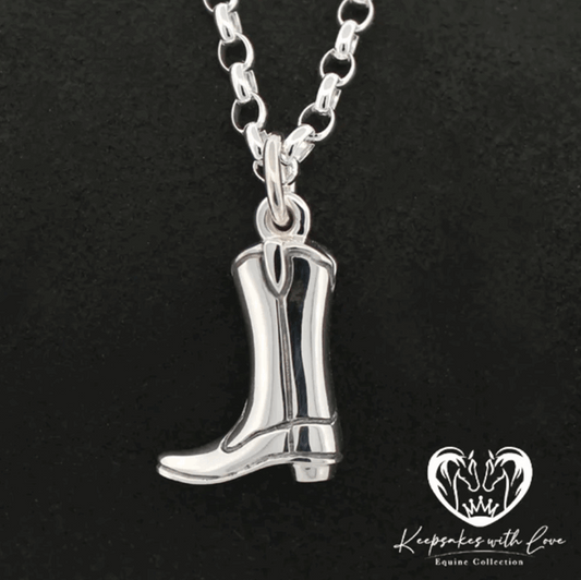 KWL: Stirling Silver Western Boot Pendant - P258