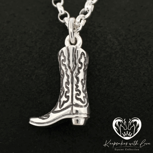 KWL: Sterling Silver Western Boot Pendant - P360