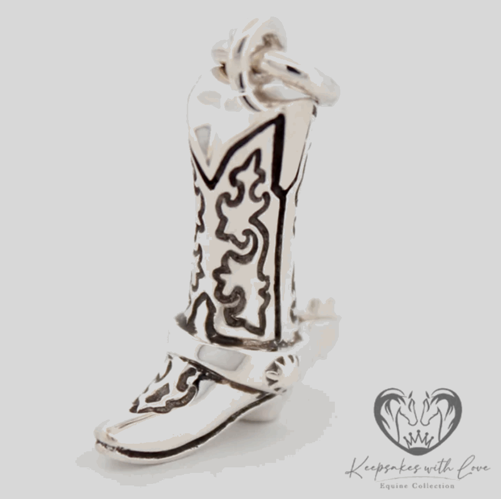 KWL: Sterling Silver Western Boot with Spur Pendant - P361