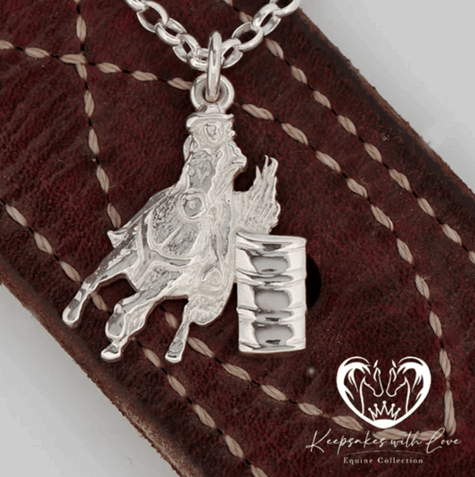 KWL: Sterling Silver Barrel Racing pendant - P366