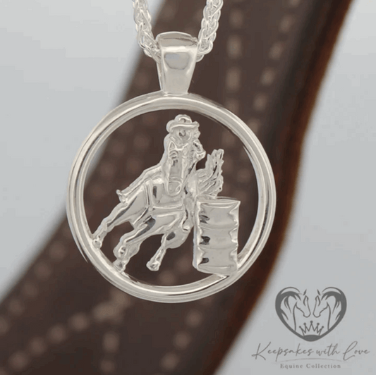 KWL: Sterling Silver Barrel Racer Pendant - P354