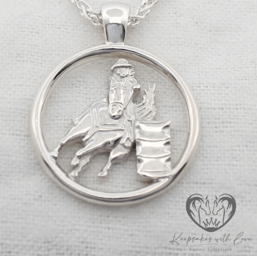 KWL: Sterling Silver Barrel Racer Pendant - P354