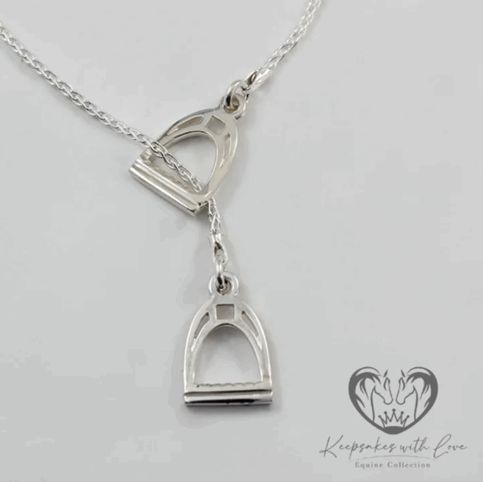 KWL: Sterling Silver Double Stirrup Necklace - P396