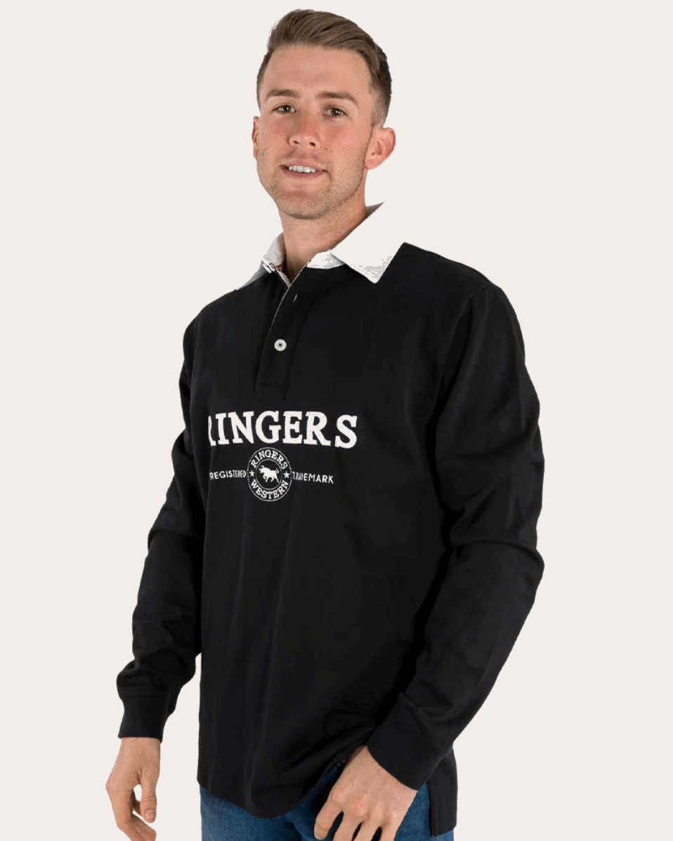 Ringers Western: Burton Rugby Jersey - BLACK