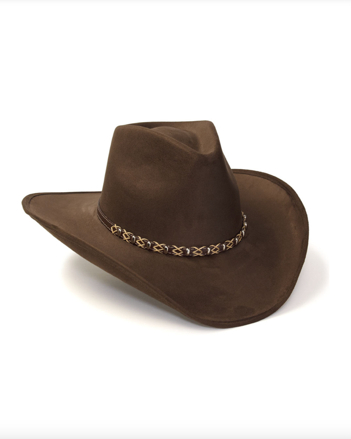 Suede Western Pinch Front Hat