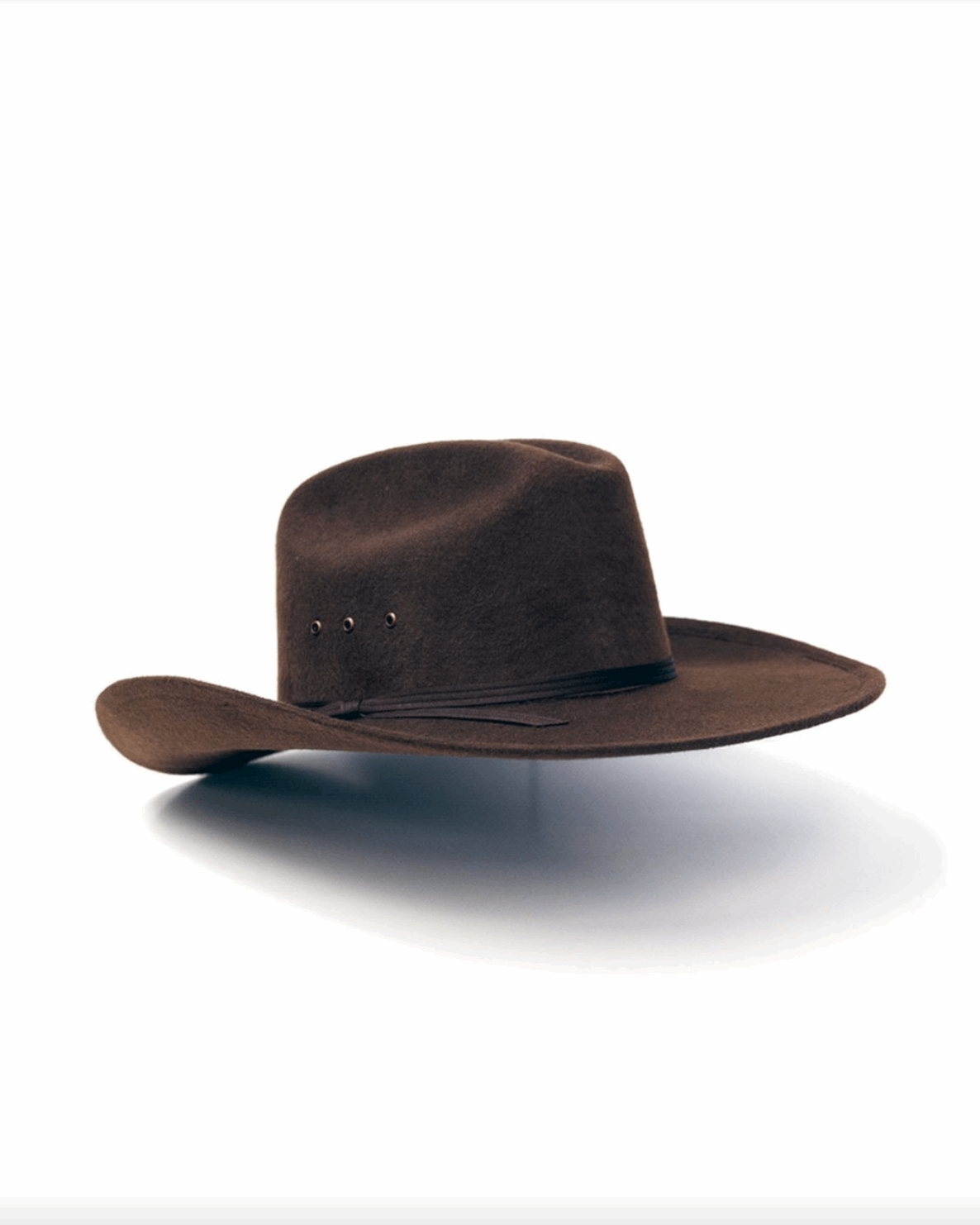 Brown Felt Finished Cattleman Hat