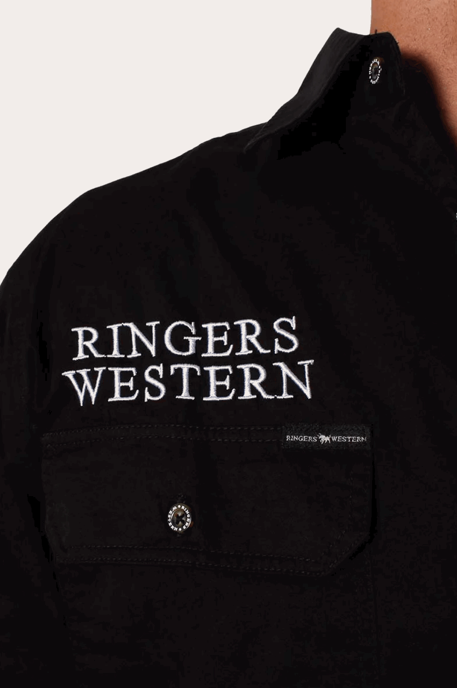 Ringers Western: Mens Hawkeye Work Shirt - Black