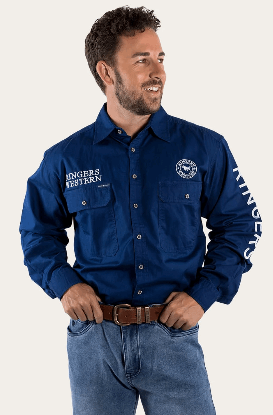 Ringers Western: Mens Hawkeye Work Shirt - Navy