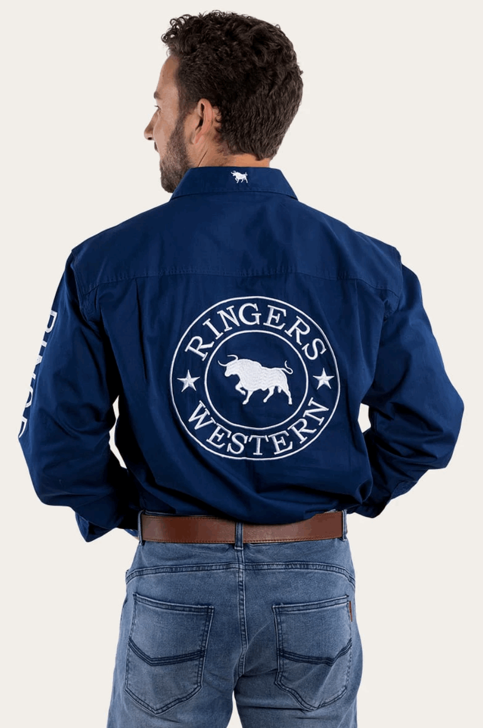 Ringers Western: Mens Hawkeye Work Shirt - Navy