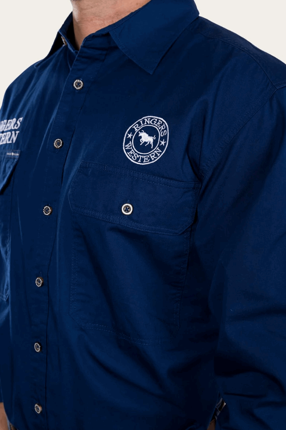 Ringers Western: Mens Hawkeye Work Shirt - Navy