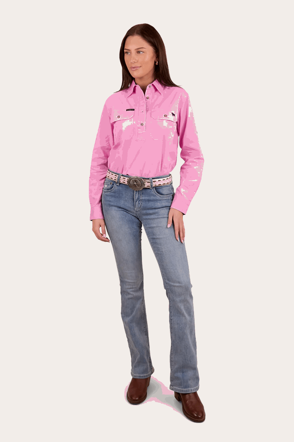 Ringers Western: Ladies Pentecost Work Shirt - Pink